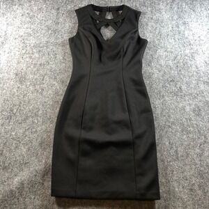 Guess Los Angeles Black Sleeveless Sheath‎ Dress Size 2 Cutout Back Cocktail